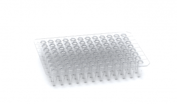 ПЛАНШЕТ ДЛЯ ПЦР НА 96 ЛУНОК, 0,1 МЛ., БЕЗ ЮБКИ (НАТУРАЛЬНЫЙ)