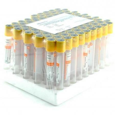 ВАКУУМНЫЕ ПРОБИРКИ НА 10,5 МЛ, С 1% БОРНОЙ КИСЛОТОЙ, С ЖЕЛТОЙ КРЫШКОЙ, 16*100 ММ, PET, АРТ. NLD9X0BA, HANGZHOU ROLLMED CO