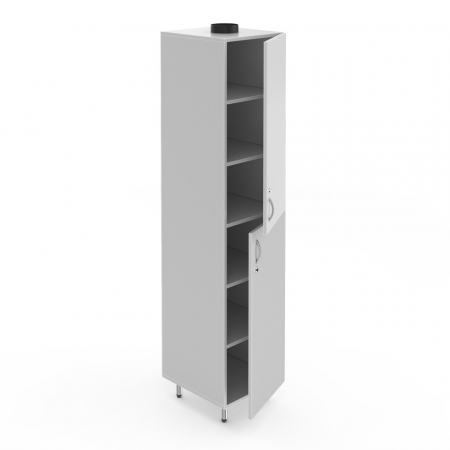 ОДНОСЕКЦИОННЫЙ ШКАФ ДЛЯ ХИМИЧЕСКИХ РЕАКТИВОВ С ВЫТЯЖНЫМ ПАТРУБКОМ НВ-400 ШР-В (400?460?1820) + ЗАМКИ