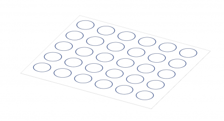 КАРТОЧКА-ПЛАНШЕТ ОДНОРАЗОВАЯ 30 ЛУНОК (250 ШТ.УП.)