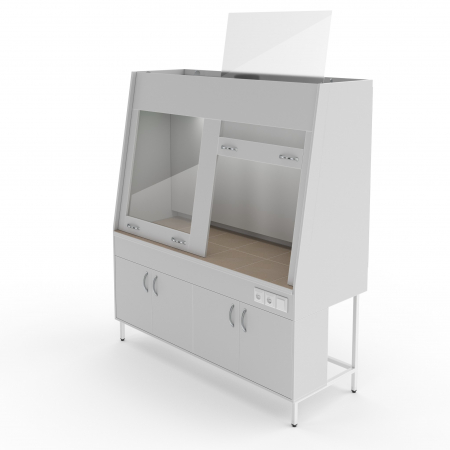 ДВУХРАМНЫЙ ВЫТЯЖНОЙ ШКАФ СО СТОЛЕШНИЦЕЙ ИЗ КЕРАМОГРАНИТНОЙ ПЛИТКИ ТЕОЛАБ ШВД-1800 КГ