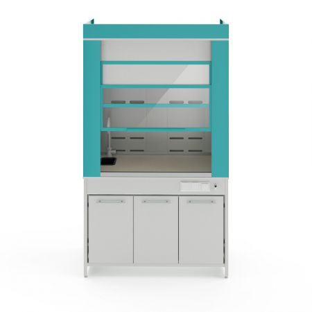 МЕТАЛЛИЧЕСКИЙ ВЫТЯЖНОЙ ШКАФ С САНТЕХНИКОЙ ТЕОЛАБ ШВМ-1200 МОН-С-КОМФОРТ