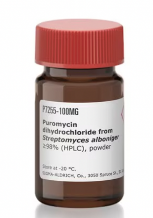 ПУРОМИЦИН ДИГИДРОХЛОРИД, ФИЛЬТРОВАННЫЙ (10 МГ/МЛ, 10 МЛ), АРТ. P9620-10ML, SIGMA ALDRICH