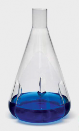 КОЛБА ЭРЛЕНМЕЙЕРА, С ДЕФЛЕКТОРАМИ, ПРЯМОЕ ГОРЛЫШКО, СТЕКЛО, 2000 МЛ, ISOLAB, 027.06.902