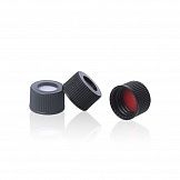 КРЫШКИ ВИНТ BLACK PP 13-425 SCREW RED PTFE/WHITE SILICONE SEPTA 1MM. 100PCS/PK, C0000179 ALWSCI