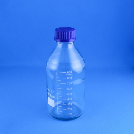 БУТЫЛЬ СС 1000 МЛ, БОРО 3.3, GL 45, С ПП КРЫШКОЙ И КОЛЬЦОМ, 274.202.04