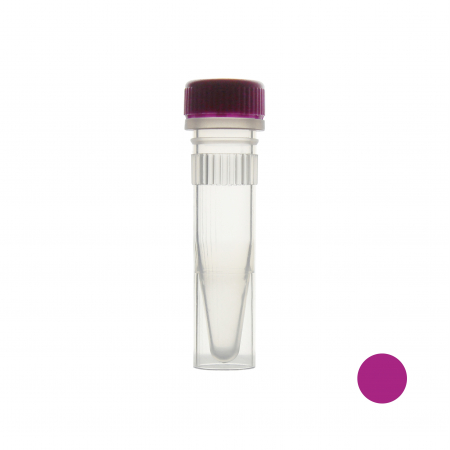 ПРОБИРКА ВИНТОВАЯ 1,5 МЛ С ЮБКОЙ, C ФИОЛЕТОВОЙ КРЫШКОЙ (1000 ШТ.УП.) СТЕРИЛЬНАЯ