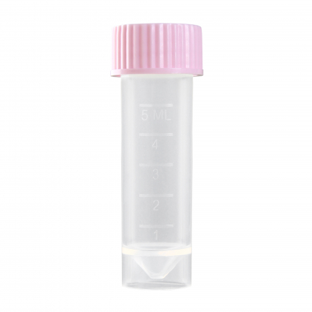 ПРОБИРКА ВИНТОВАЯ 5 МЛ С ЮБКОЙ, C РОЗОВОЙ КРЫШКОЙ (100 ШТ.УП.) СТЕРИЛЬНАЯ АНАЛОГ CORNING
