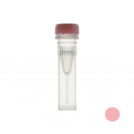 ПРОБИРКА ВИНТОВАЯ 0,5 МЛ С ЮБКОЙ, C РОЗОВОЙ КРЫШКОЙ (1000 ШТ.УП.) СТЕРИЛЬНАЯ