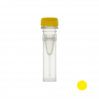 ПРОБИРКА ВИНТОВАЯ 0,5 МЛ С ЮБКОЙ, C ЖЕЛТОЙ КРЫШКОЙ (1000 ШТ.УП.) СТЕРИЛЬНАЯ