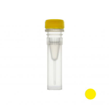 ПРОБИРКА ВИНТОВАЯ 0,5 МЛ С ЮБКОЙ, C ЖЕЛТОЙ КРЫШКОЙ (1000 ШТ.УП.) СТЕРИЛЬНАЯ