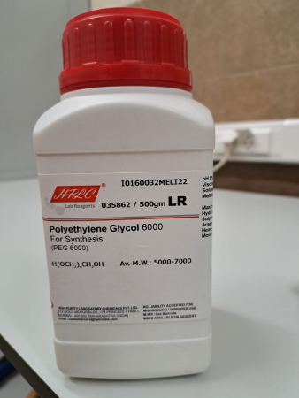 ПОЛИЭТИЛЕНГЛИКОЛЬ 6000 CAS 25322-68-3, HPLC (HIGH PURITY LABORATORY CHEMICALS PVT. LTD.) 035862, ФАСОВКА 500 Г