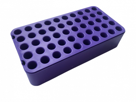 ШТАТИВ ДЛЯ ЦИЛИНДРИЧЕСКИХ ПРОБИРОК НА 50 МЕСТ (RACK D12), ФИОЛЕТОВЫЙ