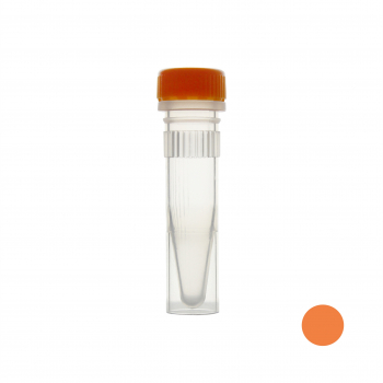 ПРОБИРКА ВИНТОВАЯ 1,5 МЛ С ЮБКОЙ, C ОРАНЖЕВОЙ КРЫШКОЙ (1000 ШТ.УП.) СТЕРИЛЬНАЯ