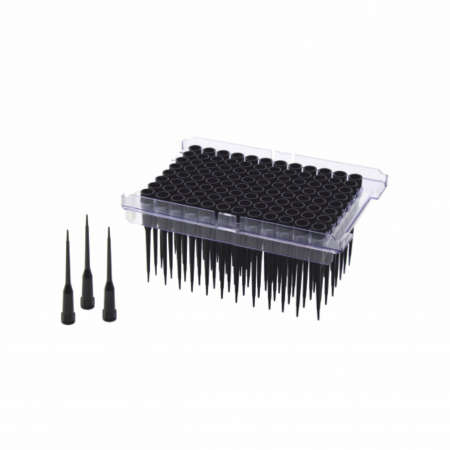 НАКОНЕЧНИКИ КОНДУКТИВНЫЕ С ФИЛЬТРОМ ОБЪЕМОМ ДО 50 МКЛ В ШТАТИВЕ (960 ШТ.УП.)