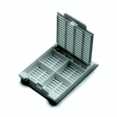 ГИСТОЛОГИЧЕСКИЕ КАССЕТЫ 4-СЕКЦИОННЫЕ, СЕРЫЕ (500 ШТ. УП)