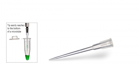 НАКОНЕЧНИКИ НА 10 МКЛ SLIMFIT, УДЛИНЕННЫЕ, ГРАДУИРОВАННЫЕ, В БАШНЕ (10 Х 96 ШТ.), АРТ. 325-3000, BIOPOINTE SCIENTIFIC