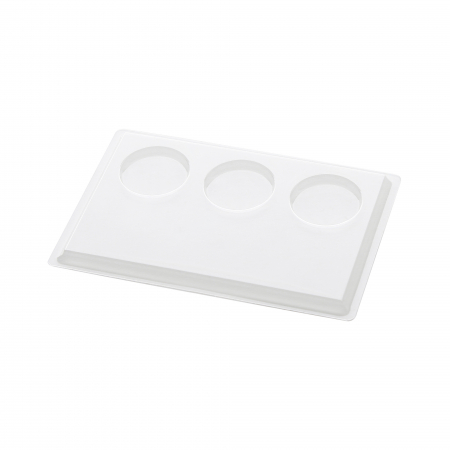 ПЛАНШЕТ ПОЛИМЕРНЫЙ ИММУНОЛОГИЧЕСКИЙ ОДНОРАЗОВЫЙ 3 ЛУНКИ (ПРОЗРАЧНЫЙ)