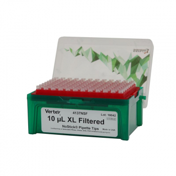 НАКОНЕЧНИКИ УНИВЕРСАЛЬНЫЕ С ФИЛЬТРОМ ДЛЯ ЛАБОРАТОРНЫХ ДОЗАТОРОВ ОБЪЕМОМ ДО 10 МКЛ, СТЕРИЛЬНЫЕ, УПАКОВАННЫЕ В ШТАТИВЫ, 96 ШТ/ШТАТИВ