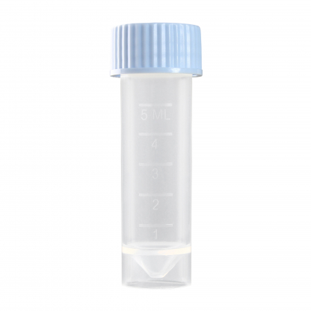 ПРОБИРКА ВИНТОВАЯ 5 МЛ С ЮБКОЙ, C ГОЛУБОЙ КРЫШКОЙ (100 ШТ.УП.) СТЕРИЛЬНАЯ АНАЛОГ CORNING