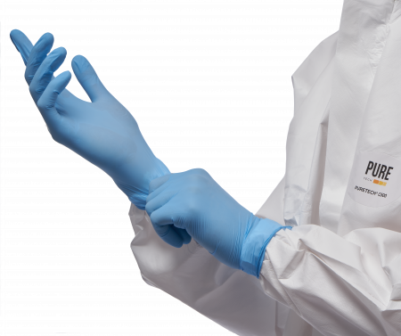 PURETECH® NEUTRINO ПЕРЧАТКИ НИТРИЛОВЫЕ C ТЕКСТУР. ПАЛЬЦАМИ 24СМ, XL, ГОЛУБЫЕ, 50ПАР/УПАК