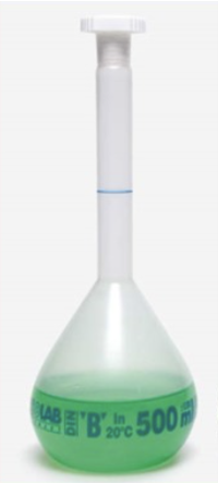 МЕРНАЯ КОЛБА-P.P-ПРОЗРАЧНАЯ-"B"-СИНЯЯ ШКАЛА-100 МЛ-NS 14/23