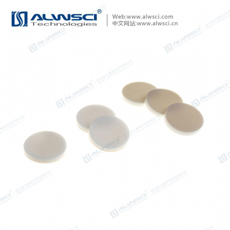 СЕПТЫ, 20-400, НАТУРАЛЬНЫЙ PTFE/БЕЛЫЙ СИЛИКОН, ТОЛЩИНА 2 ММ, 100/PK, C0000958 ALWSCI