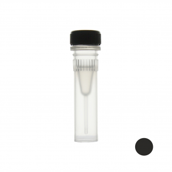 ПРОБИРКА ВИНТОВАЯ 0,5 МЛ ЧЕРНАЯ, С ЮБКОЙ, С ЧЕРНОЙ КРЫШКОЙ (1000 ШТ.УП.) СТЕРИЛЬНАЯ