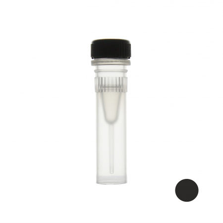 ПРОБИРКА ВИНТОВАЯ 0,5 МЛ ЧЕРНАЯ, С ЮБКОЙ, С ЧЕРНОЙ КРЫШКОЙ (1000 ШТ.УП.) СТЕРИЛЬНАЯ