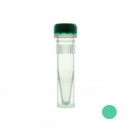 ПРОБИРКА ВИНТОВАЯ 1,5 МЛ С ЮБКОЙ, C БИРЮЗОВОЙ КРЫШКОЙ (1000 ШТ.УП.) СТЕРИЛЬНАЯ