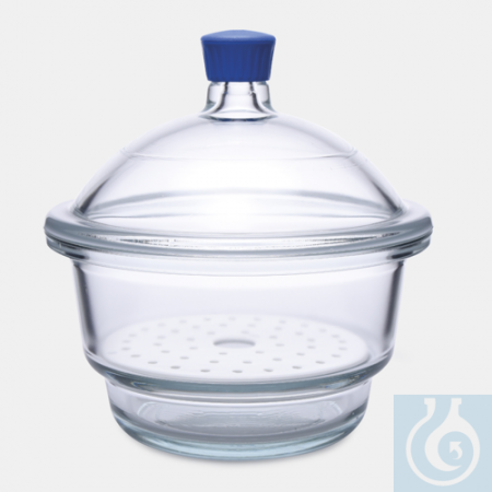 ЭКСИКАТОР - СТЕКЛО - БЕЗ ВАКУУМА - УЛУЧШЕННЫЙ - 200 ММ