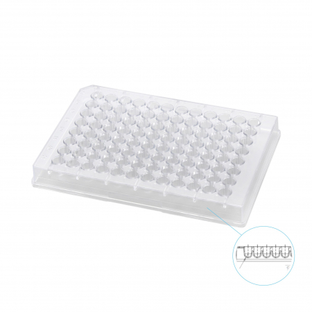 ПЛАНШЕТ ИММУНОЛОГИЧЕСКИЙ (КРУГЛОДОННЫЙ) 96 ЛУНОК (С КРЫШКОЙ ПРОЗРАЧНОЙ)