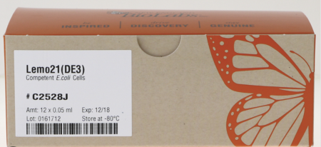 КОМПЕТЕНТНЫЕ КЛЕТКИ LEMO21(DE3) E.COLI (12 РЕАКЦИЙ), АРТ. C2528 J, NEW ENGLAND BIOLABS