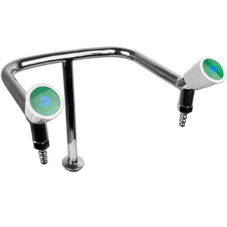 ДВОЙНОЙ ЛАБОРАТОРНЫЙ КРАН ДЛЯ ХОЛОДНОЙ ВОДЫ STEGLER KV-2-295N (НЕРЖ. СТАЛЬ, ВЫСОТА 295 ММ)