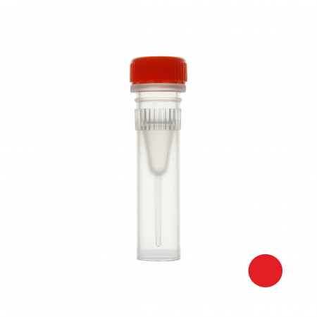 ПРОБИРКА ВИНТОВАЯ 0,5 МЛ С ЮБКОЙ, C КРАСНОЙ КРЫШКОЙ (1000 ШТ.УП.) СТЕРИЛЬНАЯ