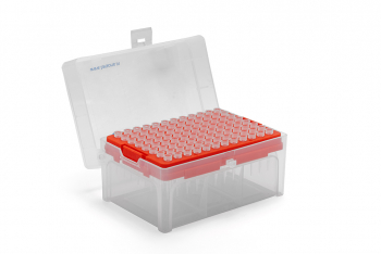 НАКОНЕЧНИКИ ОДНОРАЗОВЫЕ СТЕРИЛЬНЫЕ ДЛЯ МИКРОПИПЕТОЧНЫХ ДОЗАТОРОВ, С ФИЛЬТРОМ, В ШТАТИВЕ ОБЪЕМОМ 10XL/20 МКЛ, ГРАДУИРОВАННЫЕ, УДЛИНЕН (96 ШТ./УП.)