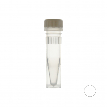 ПРОБИРКА ВИНТОВАЯ 1,5 МЛ С ЮБКОЙ, C БЕЛОЙ КРЫШКОЙ (1000 ШТ.УП.) СТЕРИЛЬНАЯ