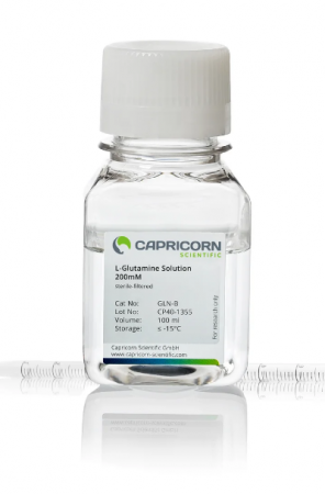 РАСТВОР L-ГЛУТАМИНА, 200 МM, 100 МЛ, CAPRICORN SCIENTIFIC, GLN-B