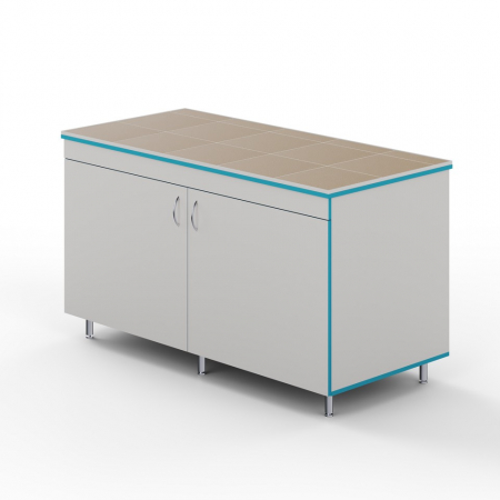 ЗАКРЫТЫЙ СТОЛ ДЛЯ РАБОТЫ СТОЯ СО СТОЛЕШНИЦЕЙ ИЗ КЕРАМОГРАНИТНОЙ ПЛИТКИ СЛЗ НВК 1500 КГ