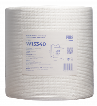 PURETECH® W115 НЕТКАНЫЙ ПРОТИРОЧНЫЙ МАТЕРИАЛ 115ГР/М2, 1СЛОЙ, БЕЛЫЙ, 34Х32СМ, 500 Л/РУЛОН